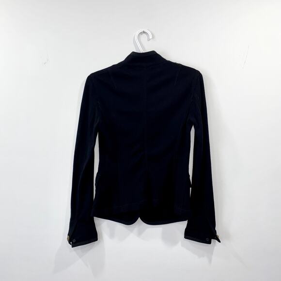Rivamonti Black Military Style Blazer Jacket Size M - Picture 3 of 7